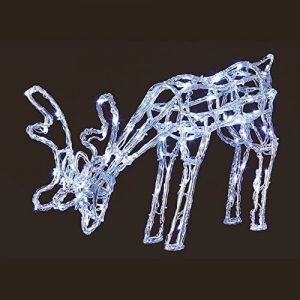 Premier 70cm Acrylic Grazing Reindeer With 90 White LEDs
