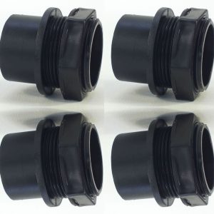 4 x Solvent Weld Threaded Tank Connector (47mm) fits 1.5 inch"