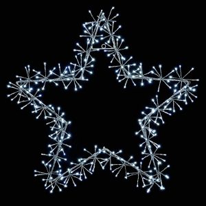 Premier Christmas Decorations 60cm Silver Star Cluster with 240 White LEDs
