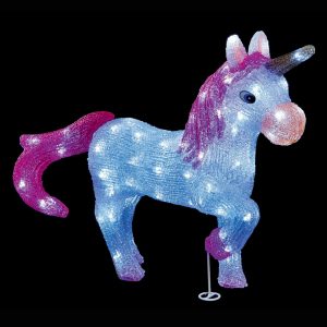 Premier Acrylic Unicorn 55cm with 80 White LEDs